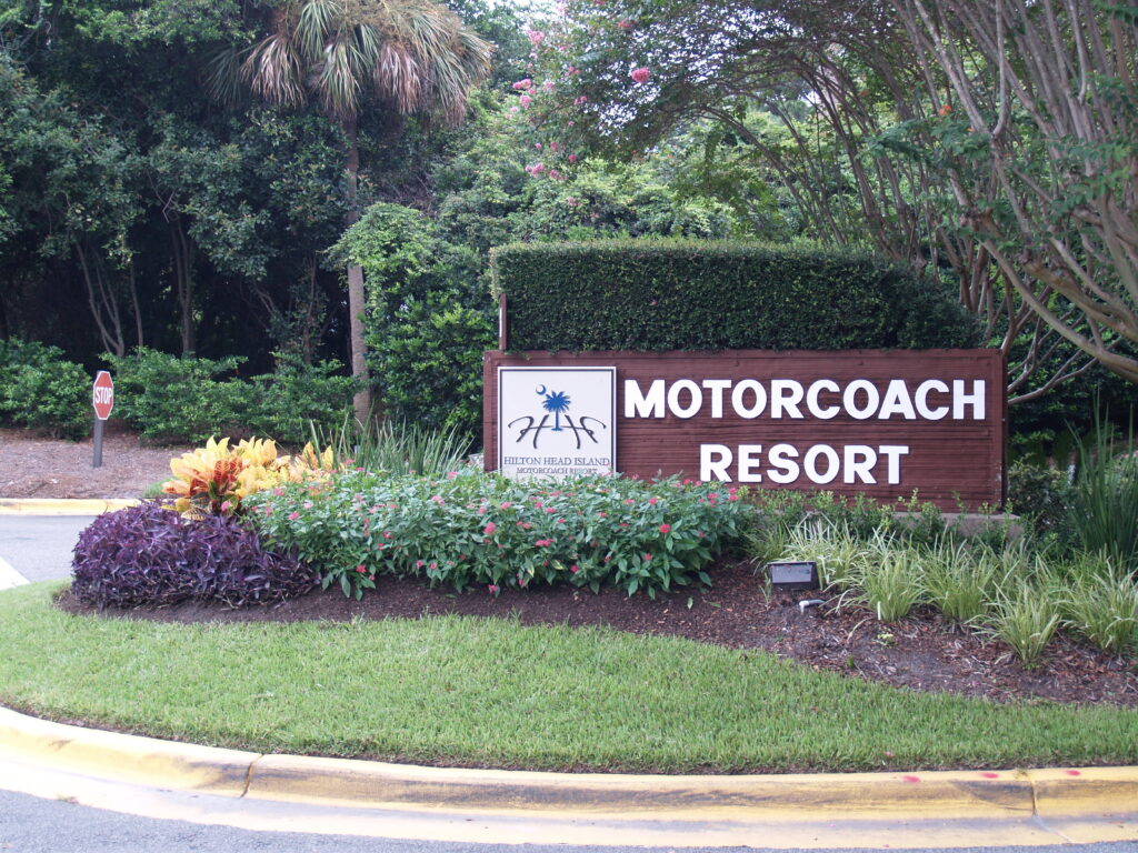 Motor Coach Resort Entrance Sign