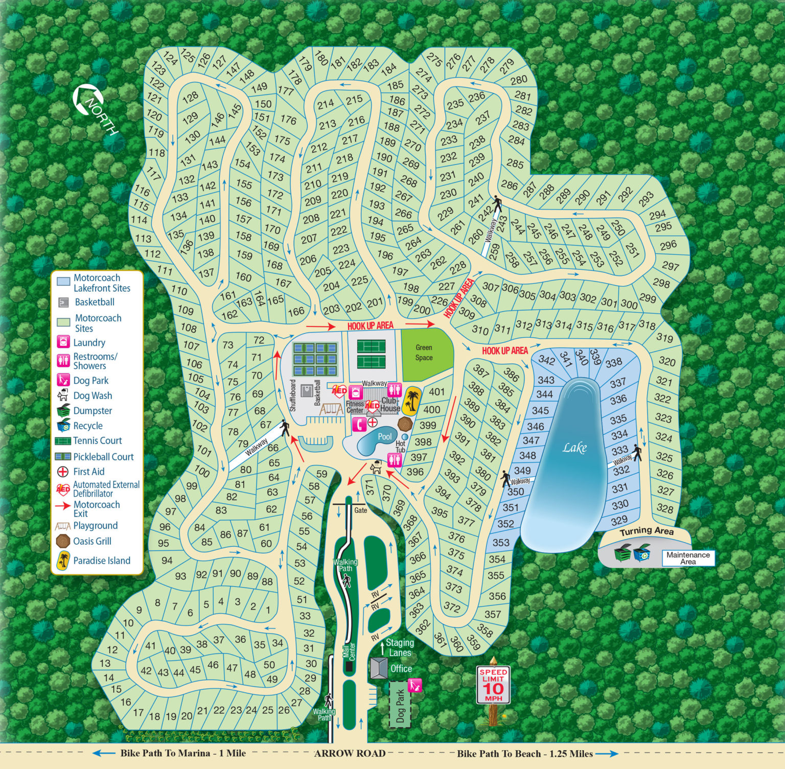 Resort Map - Hilton Head Island Motorcoach Resort