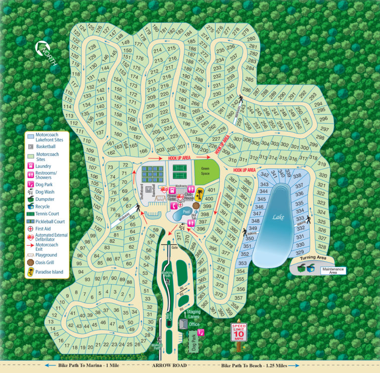 Resort Map - Hilton Head Island Motorcoach Resort